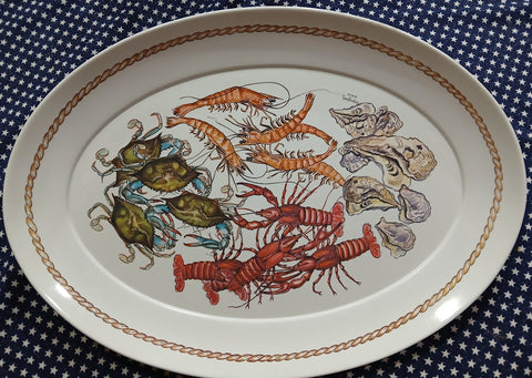 COQUILLAGE SEAFOOD COLLAGE MELAMINE PLATTER