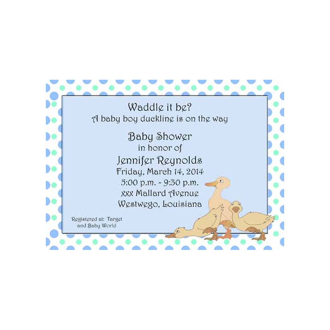 3 AWKWARD DUCKS CUSTOM INVITATION
