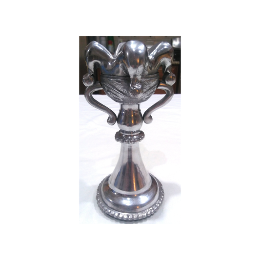 ALUMINUM JESTER CANDLE HOLDER