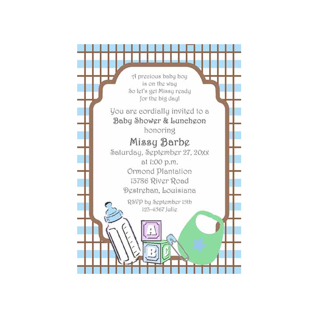 BABY GIRL & BOY THINGS CUSTOM INVITATION