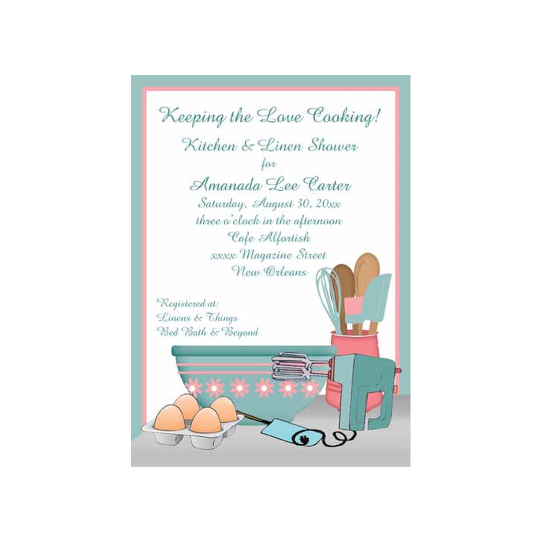 BAKING LOVE CUSTOM INVITATION