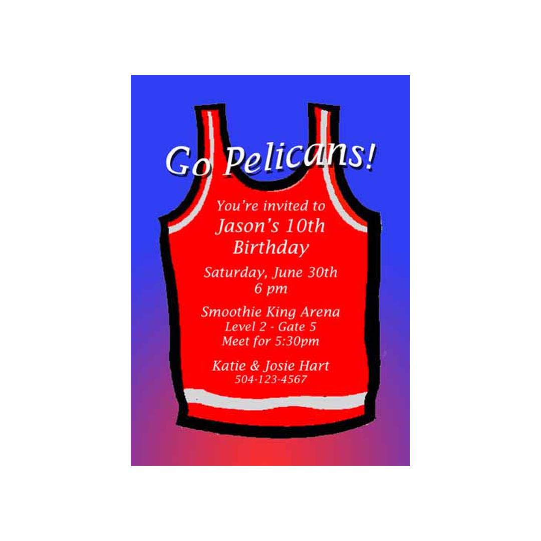 BASKETBALL JERSEY CUSTOM INVITATION