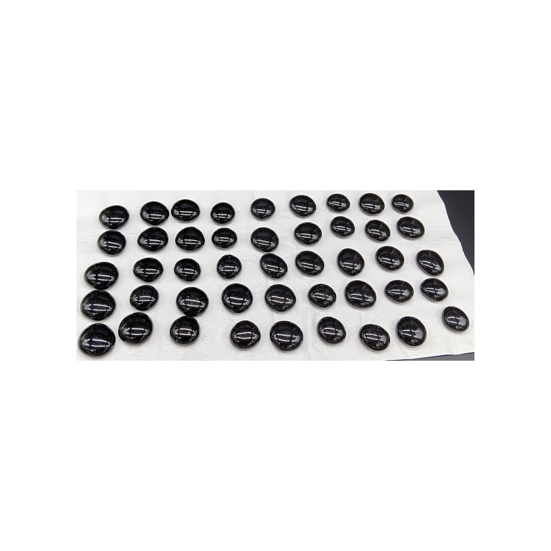 BLACK DECORATIVE FLAT POLISHED ROCKS