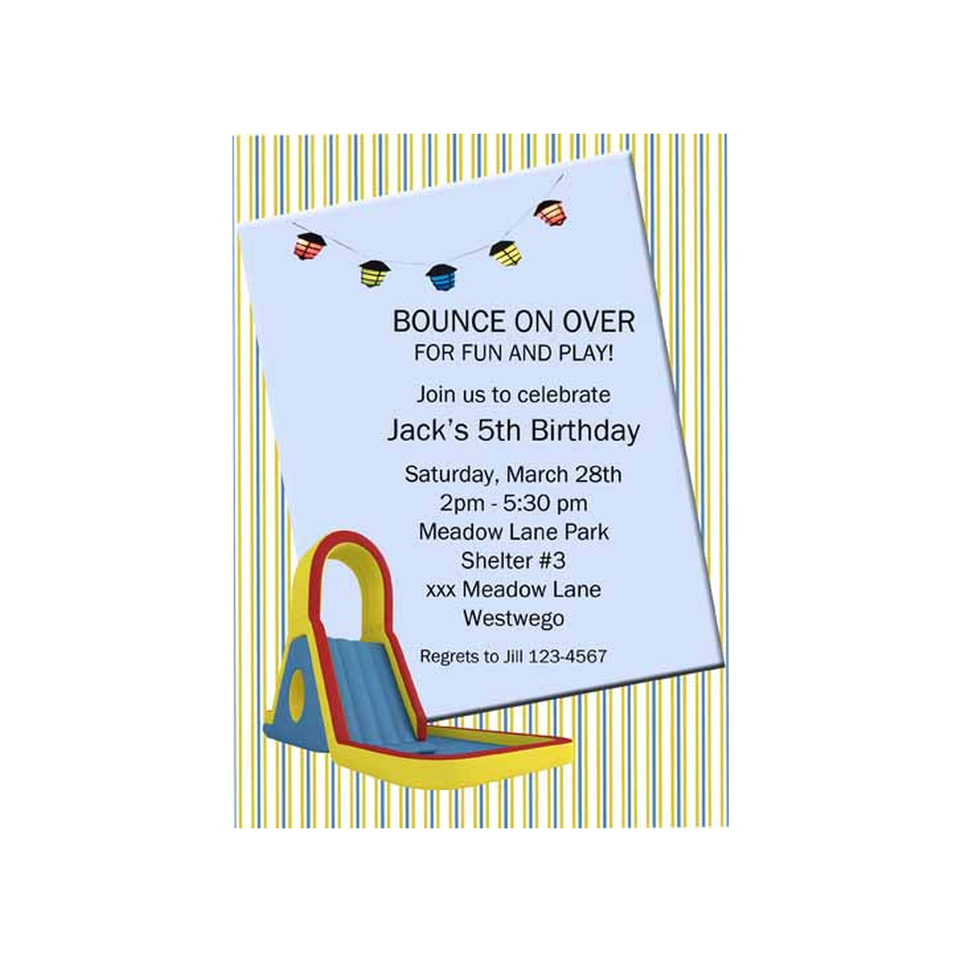 BOUNCE CASTLE #2 CUSTOM INVITATION
