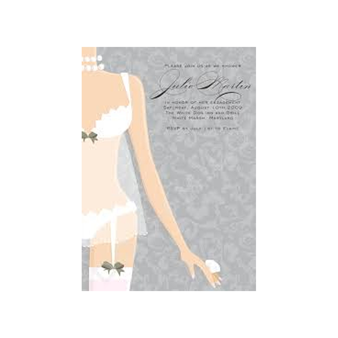 BRIDAL LINGERIE - BLANK STOCK INVITATION