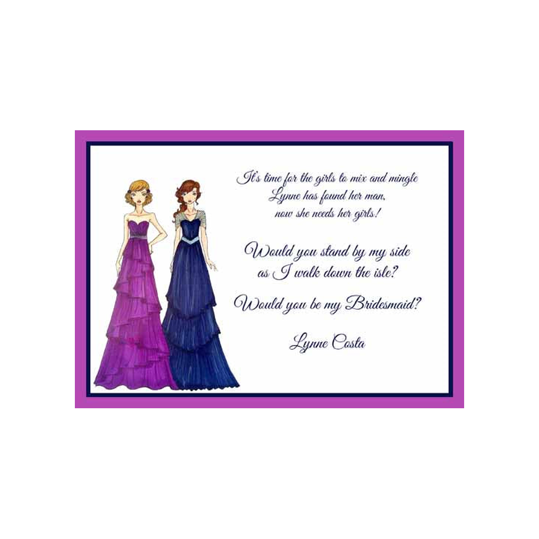 BRIDESMAIDS CUSTOM INVITATION
