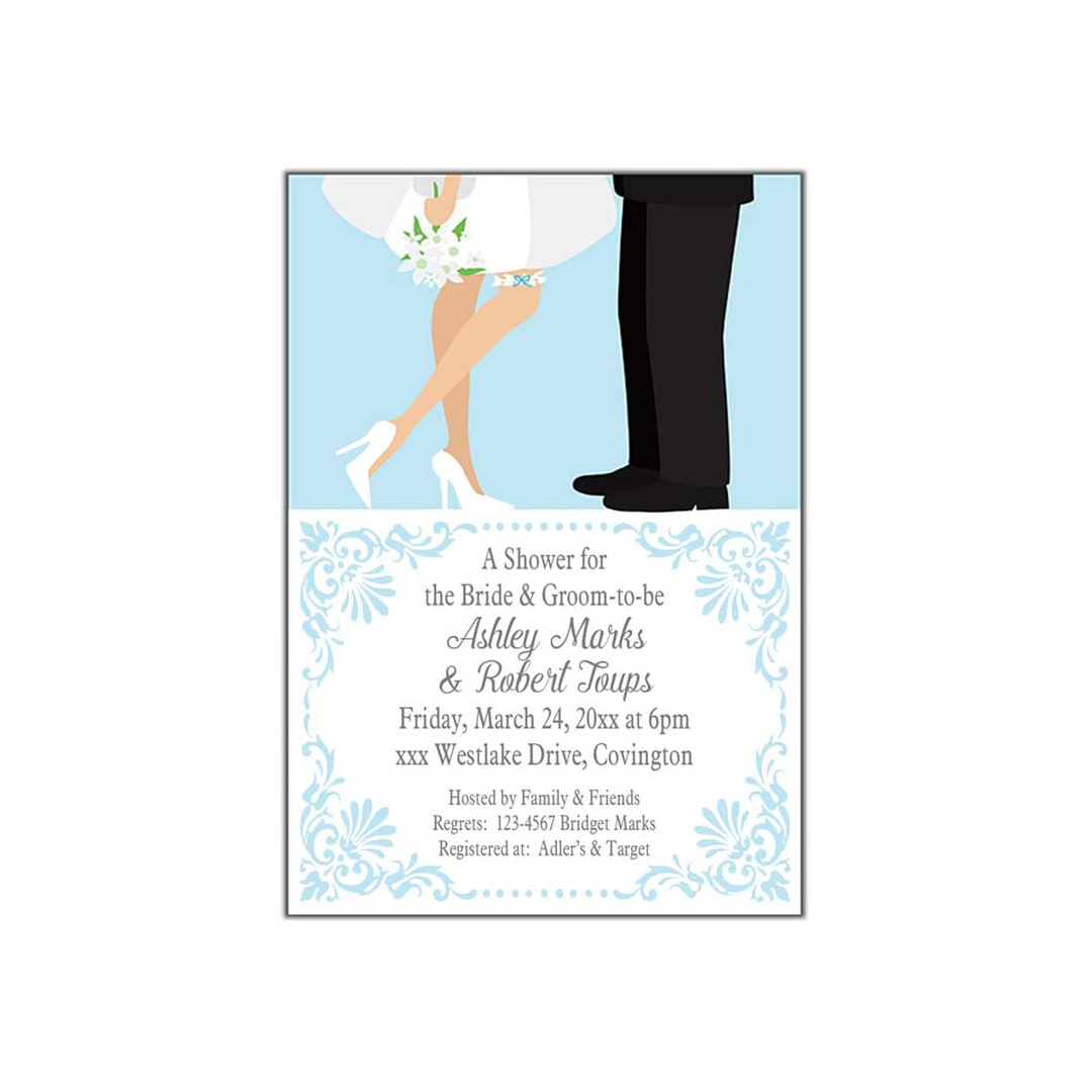 BRIDE AND GROOM LEGS CUSTOM INVITATION