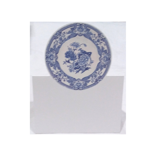 CASPARI BLUE AND WHITE PLATE PLACE CARDS