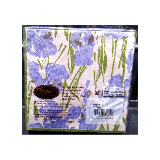 CASPARI IRIS PAPER BEVERAGE NAPKINS