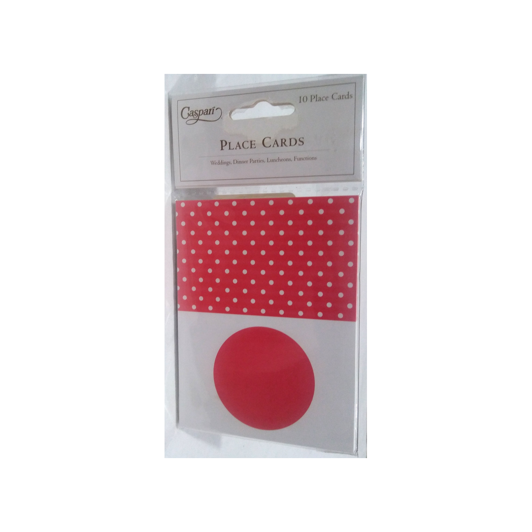 CASPARI RED DOTS PLACE CARDS