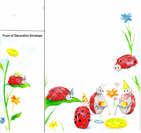 LADYBUG PARTY - BLANK STOCK INVITATION