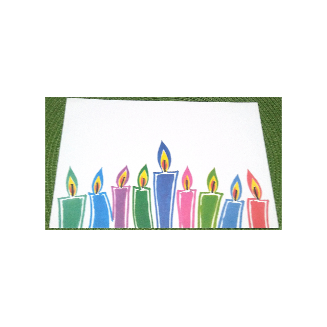CHANUKAH MENORAH CANDLES - BLANK STOCK INVITATION