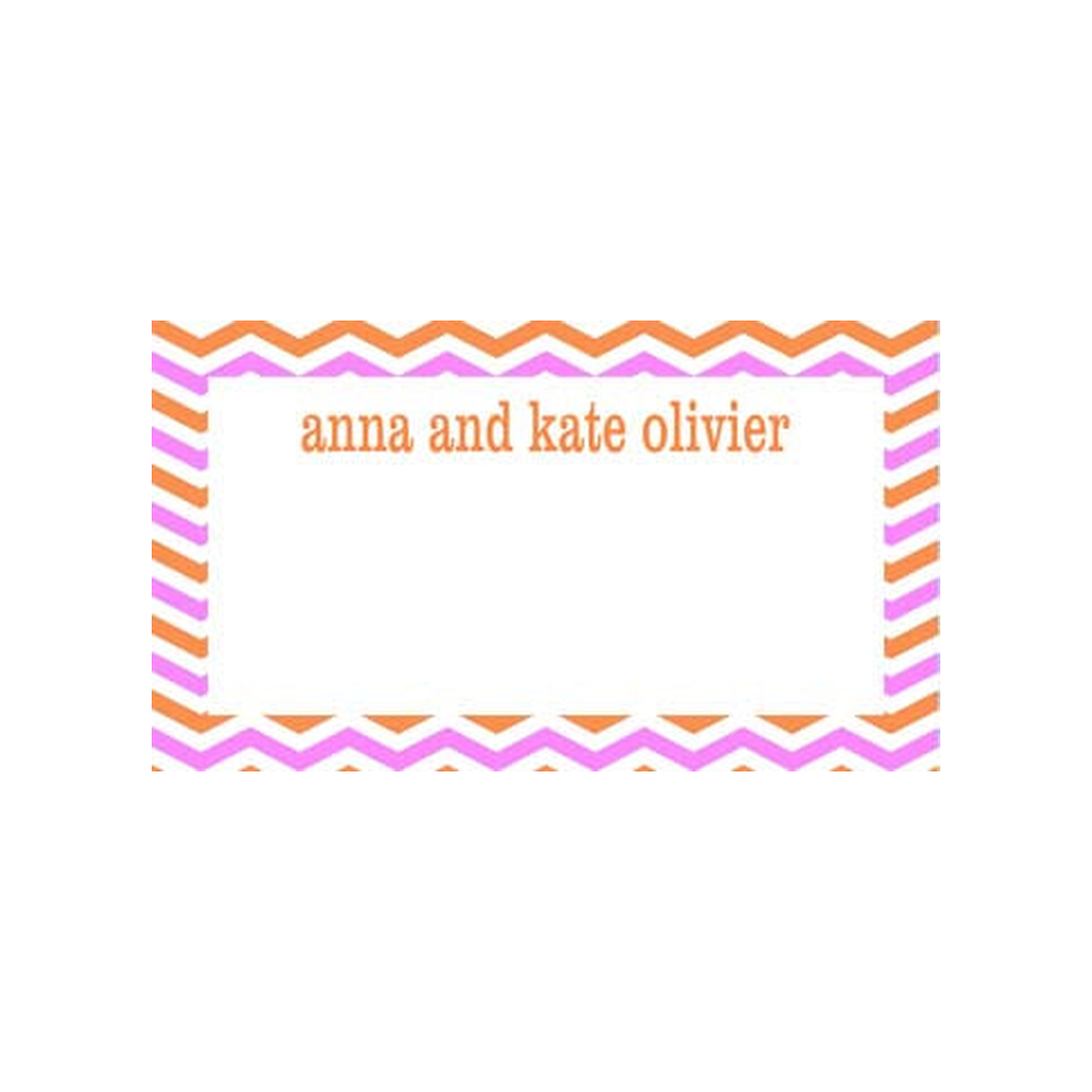 CHEVRON PATTERN PERSONALIZED GIFT OR CALLING CARDS