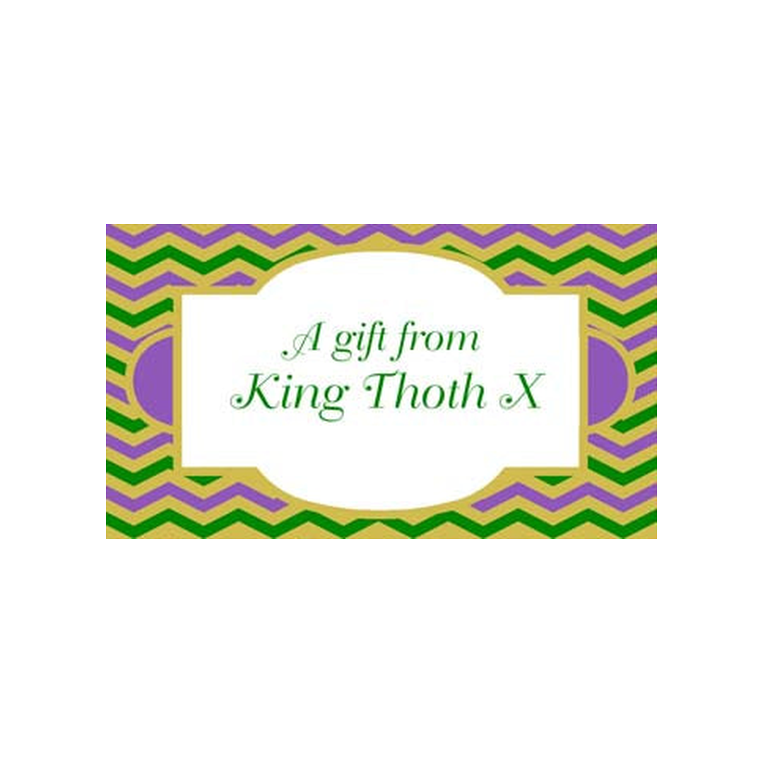 CHEVRON PURPLE GREEN GOLD PERSONALIZED GIFT OR CALLING CARDS
