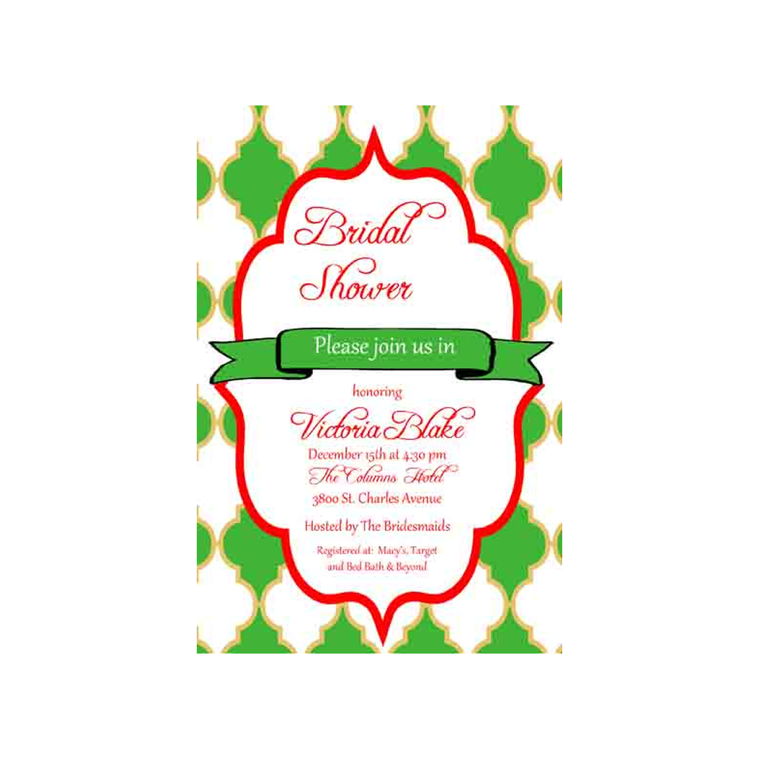 CHRISTMAS PATTERN CUSTOM INVITATION