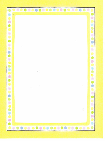 PASTEL POLKA DOT BORDER - BLANK STOCK INVITATION