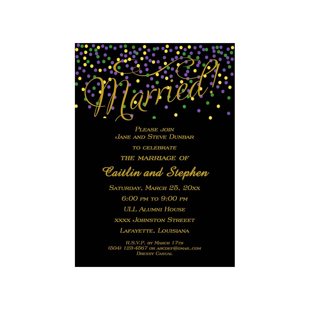 COLORFUL CONFETTI CUSTOM INVITATION