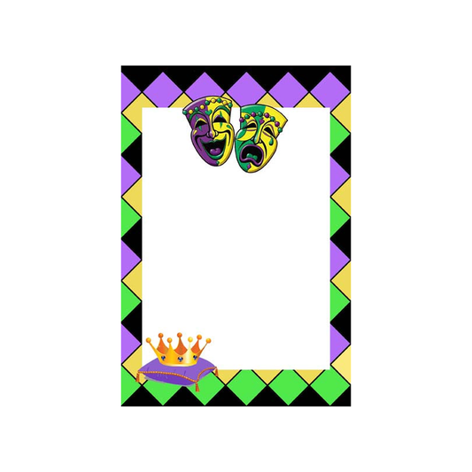 COMEDY AND TRAGEDY AND DIAMOND BACKGROUND CUSTOM INVITATION