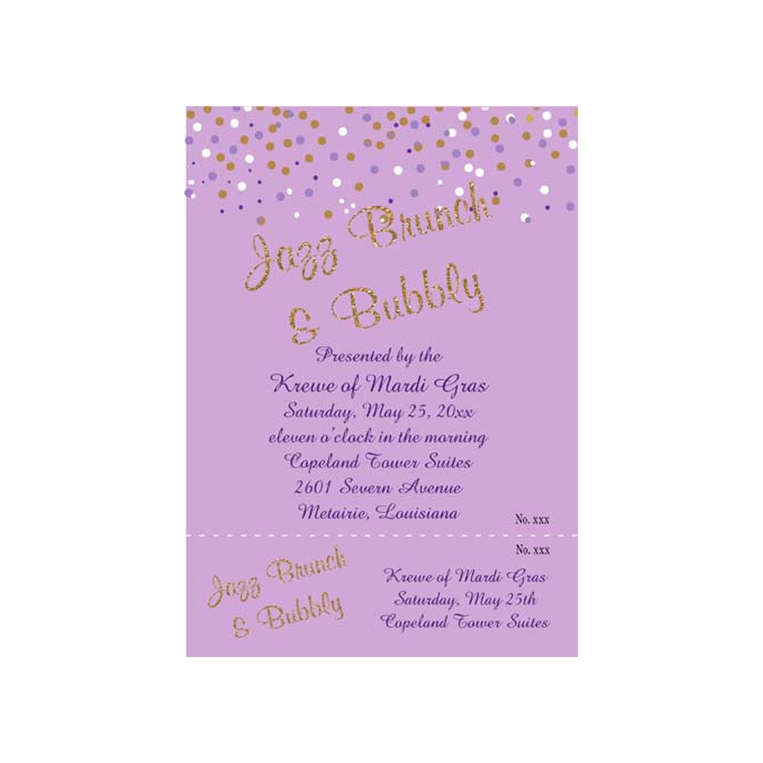CONFETTI AND WORD GLITTER CUSTOM INVITATION