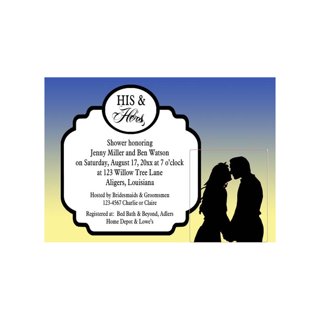 COUPLE IN MOONLIGHT CUSTOM INVITATION