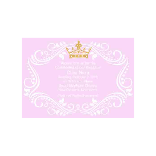 CROWN SWIRLS CUSTOM INVITATION