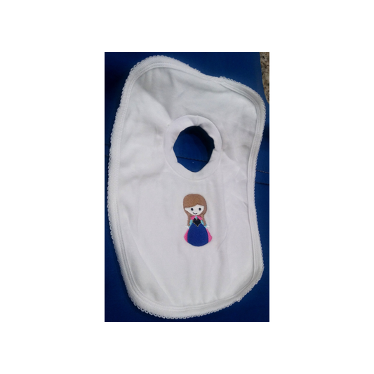 CUTE LITTLE BRUNETTE PULL OVER BIB