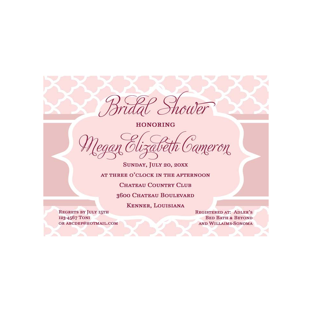 DECORATIVE QUAD BACKGROUND CUSTOM INVITATION