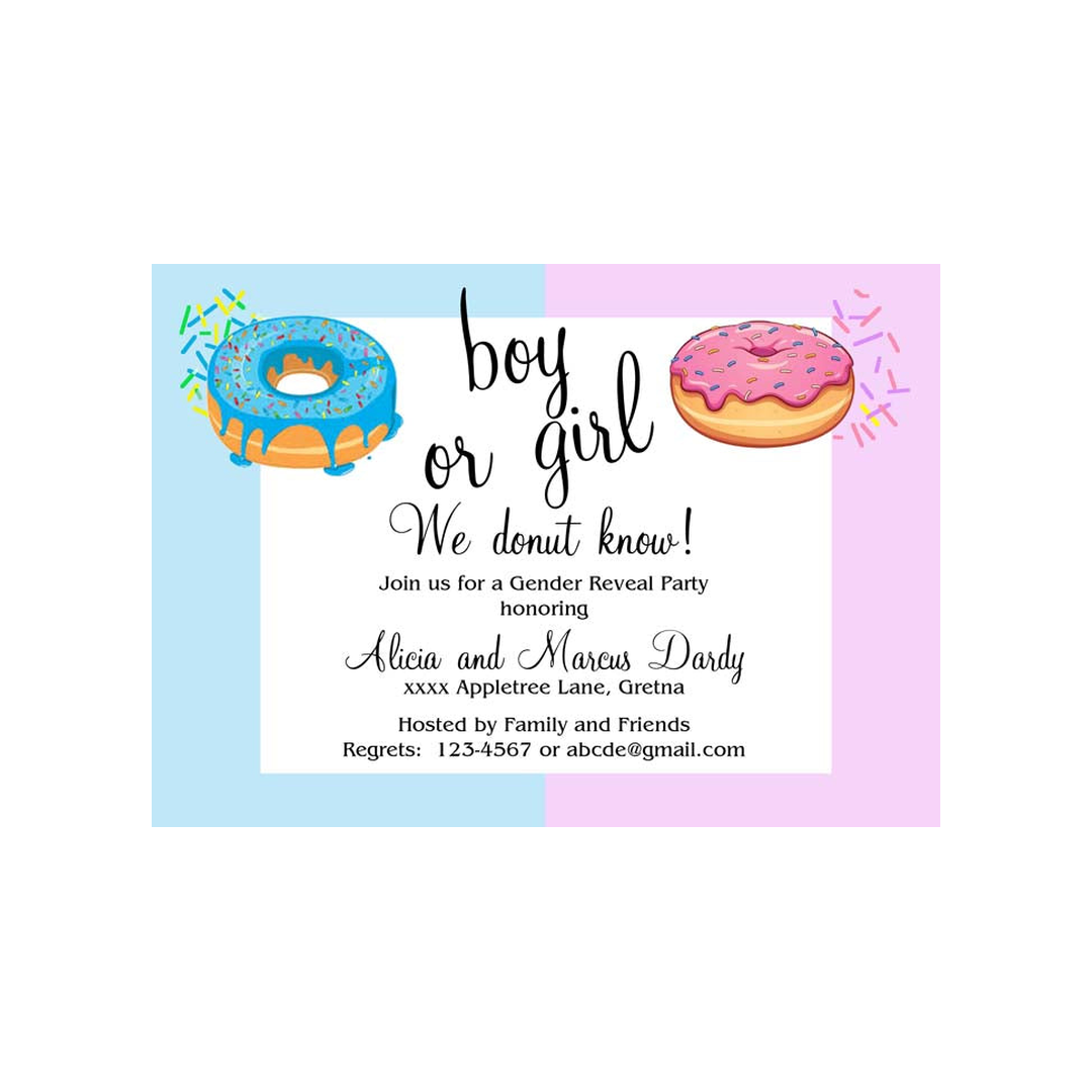 DONUTS AND SPRINKLES CUSTOM INVITATION