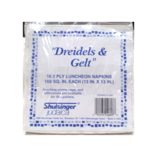 DREIDELS AND GELT PAPER LUNCHEON NAPKINS