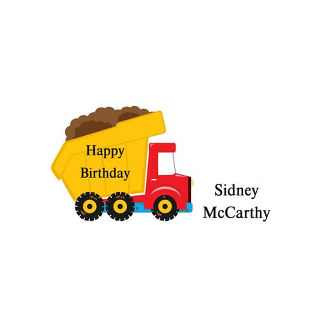 DUMP TRUCK PERSONALIZED GIFT OR CALLING CARDS