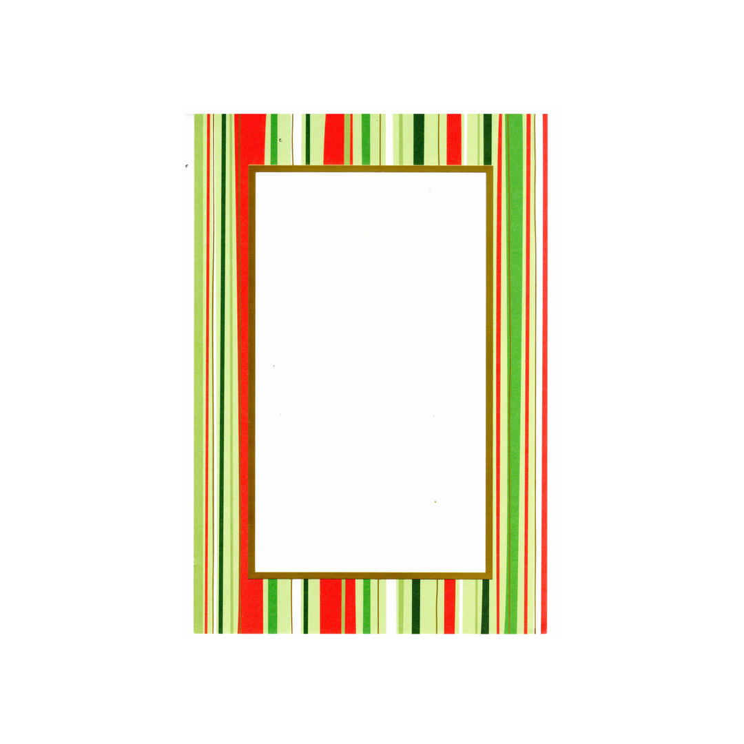 FESTIVE STRIPES - BLANK INVITATION