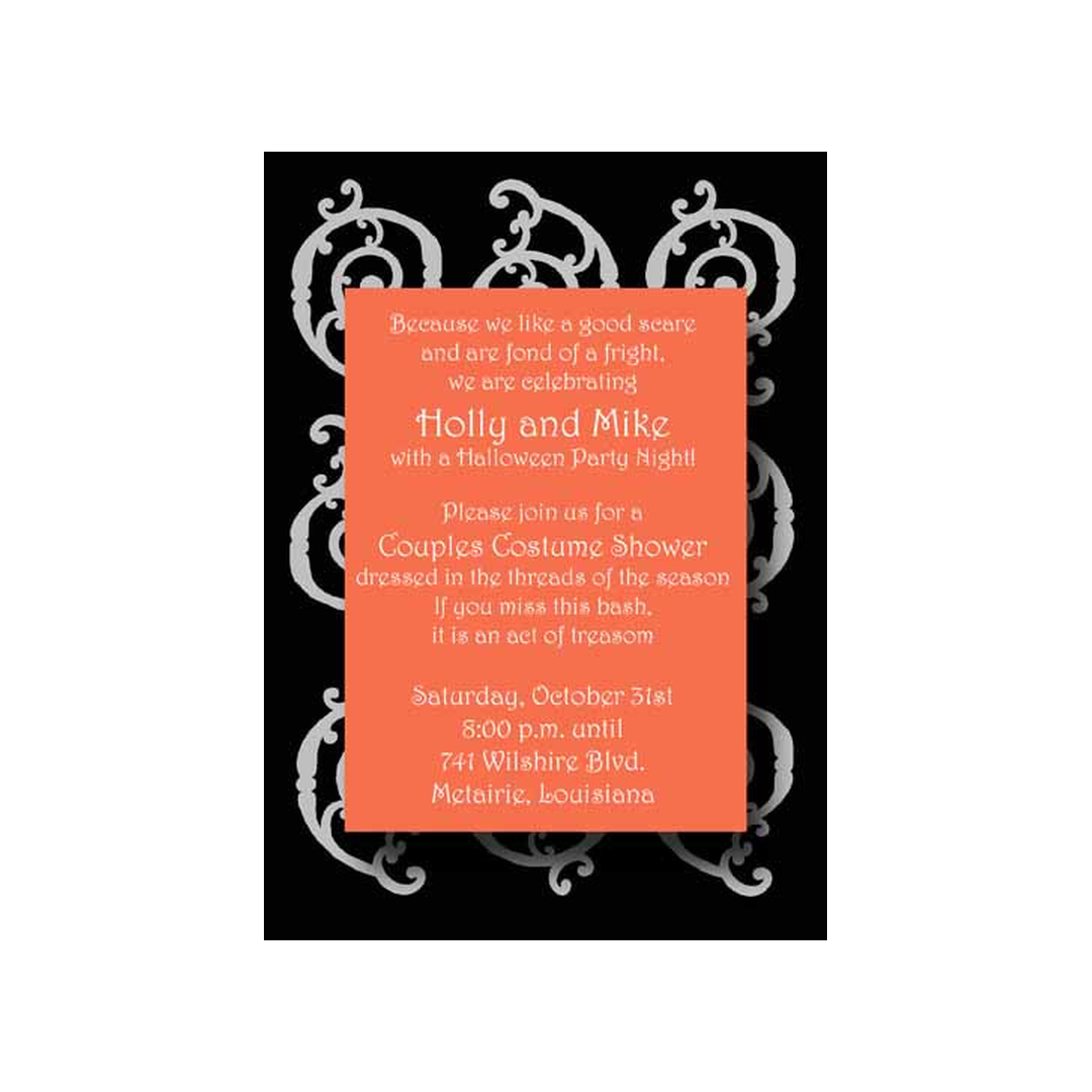 FILIGREE PATTERN CUSTOM INVITATION