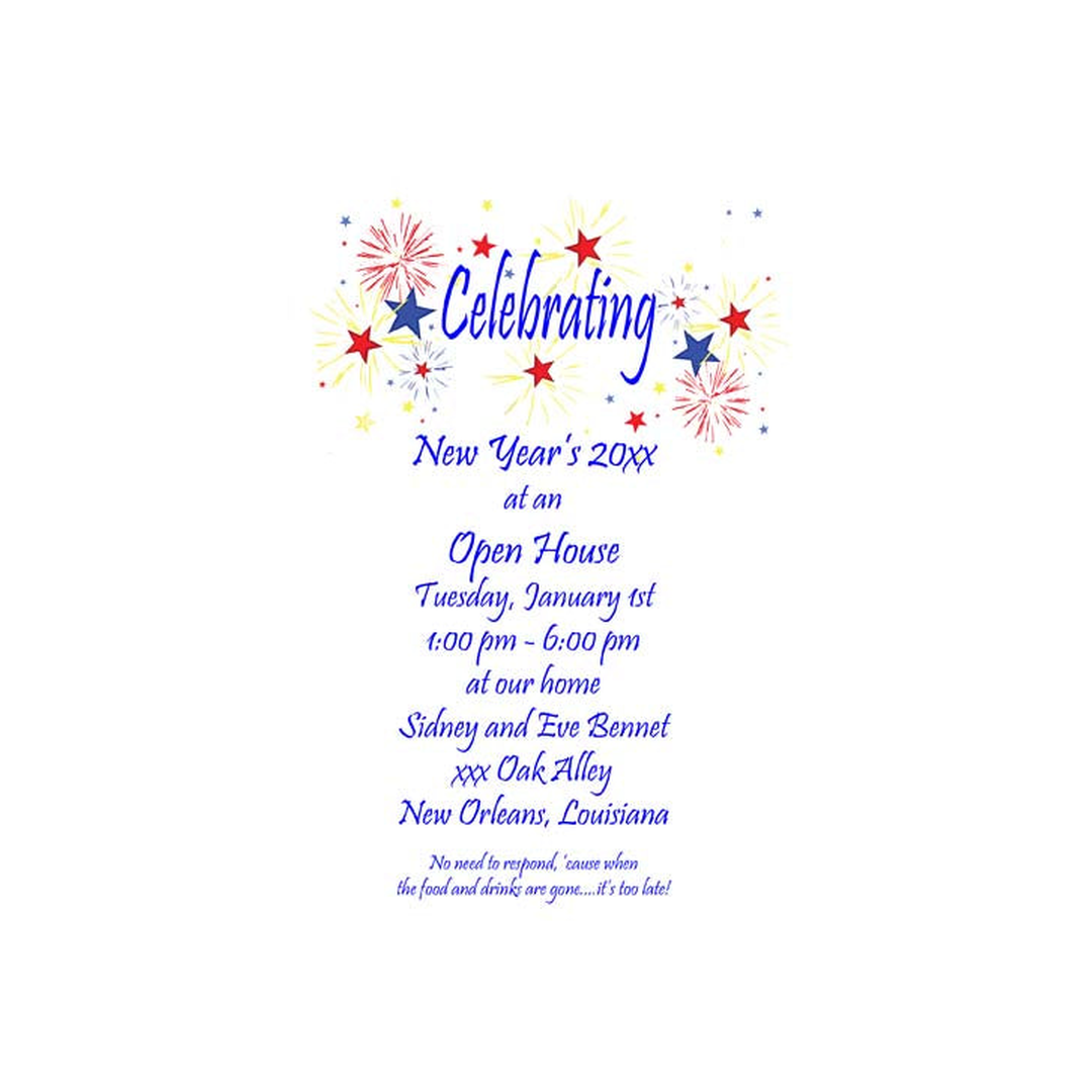 FIREWORKS AND STARS CUSTOM INVITATION