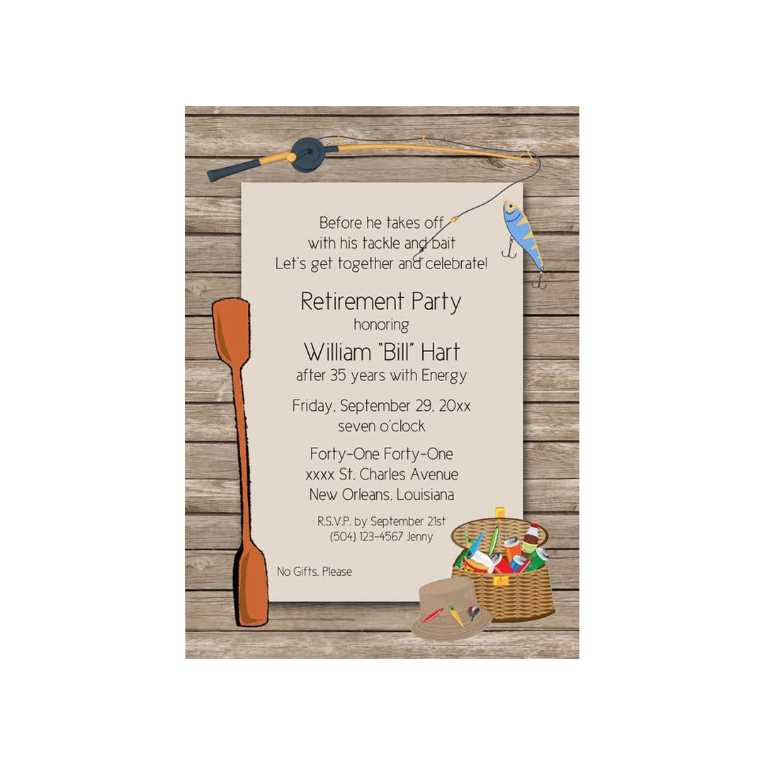 FISHING GEAR CUSTOM INVITATION
