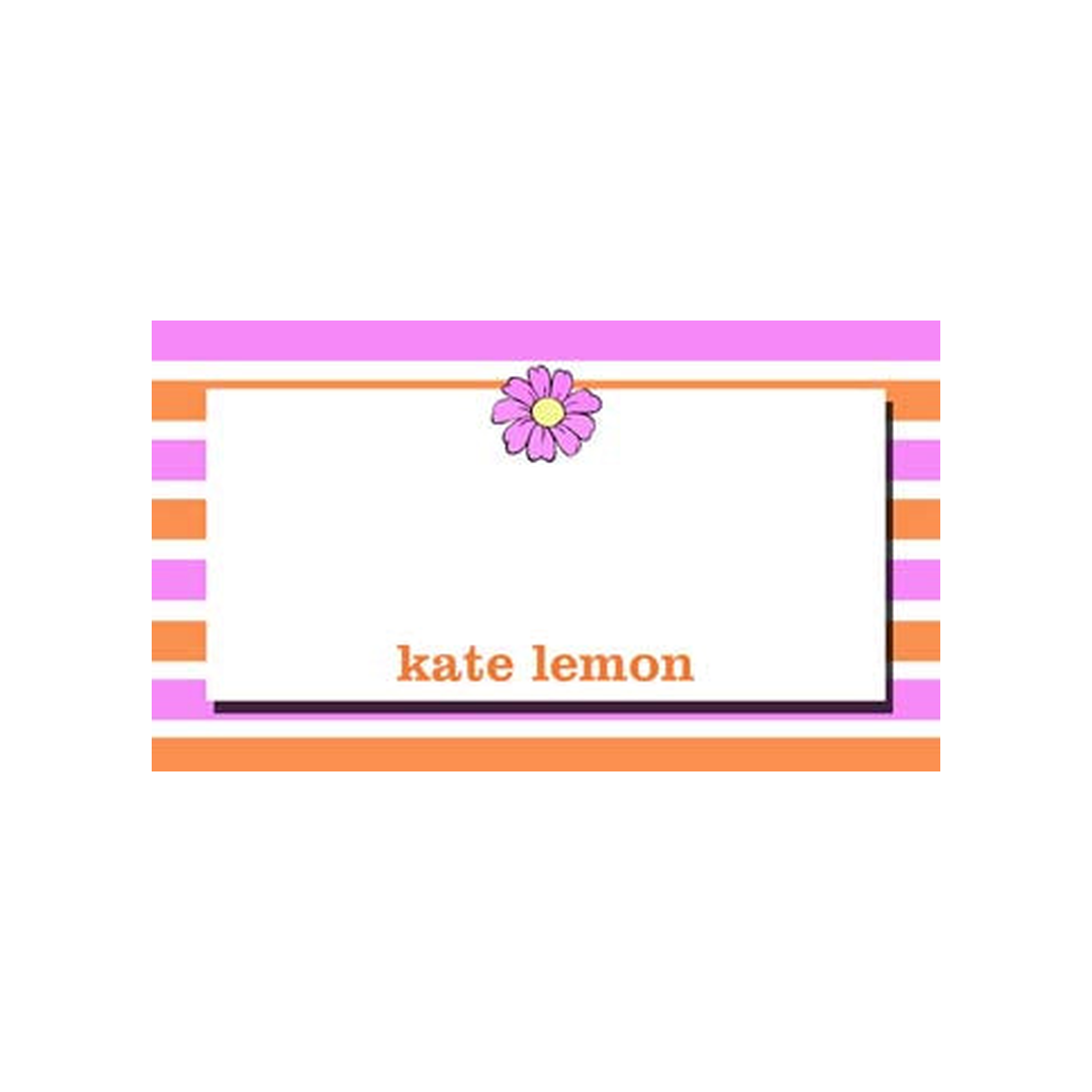 FLOWER AND STRIPES GIFT OR CALLING CARDS
