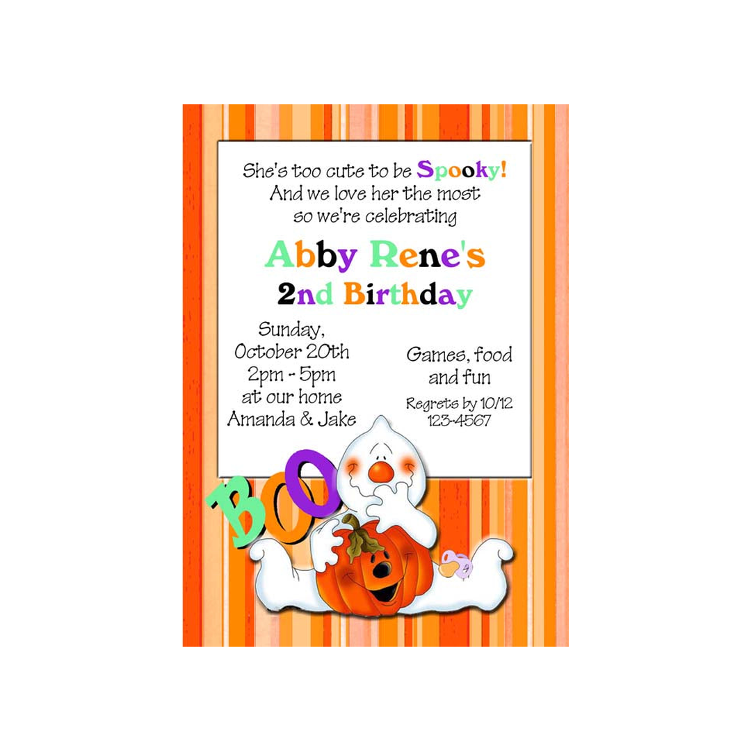 FRIENDLY GHOST CUSTOM INVITATION