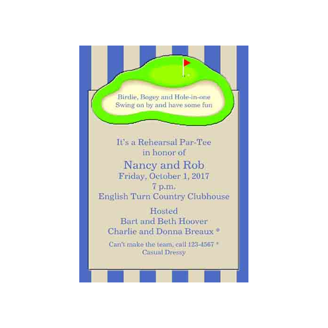 GOLF COURSE CUSTOM INVITATION