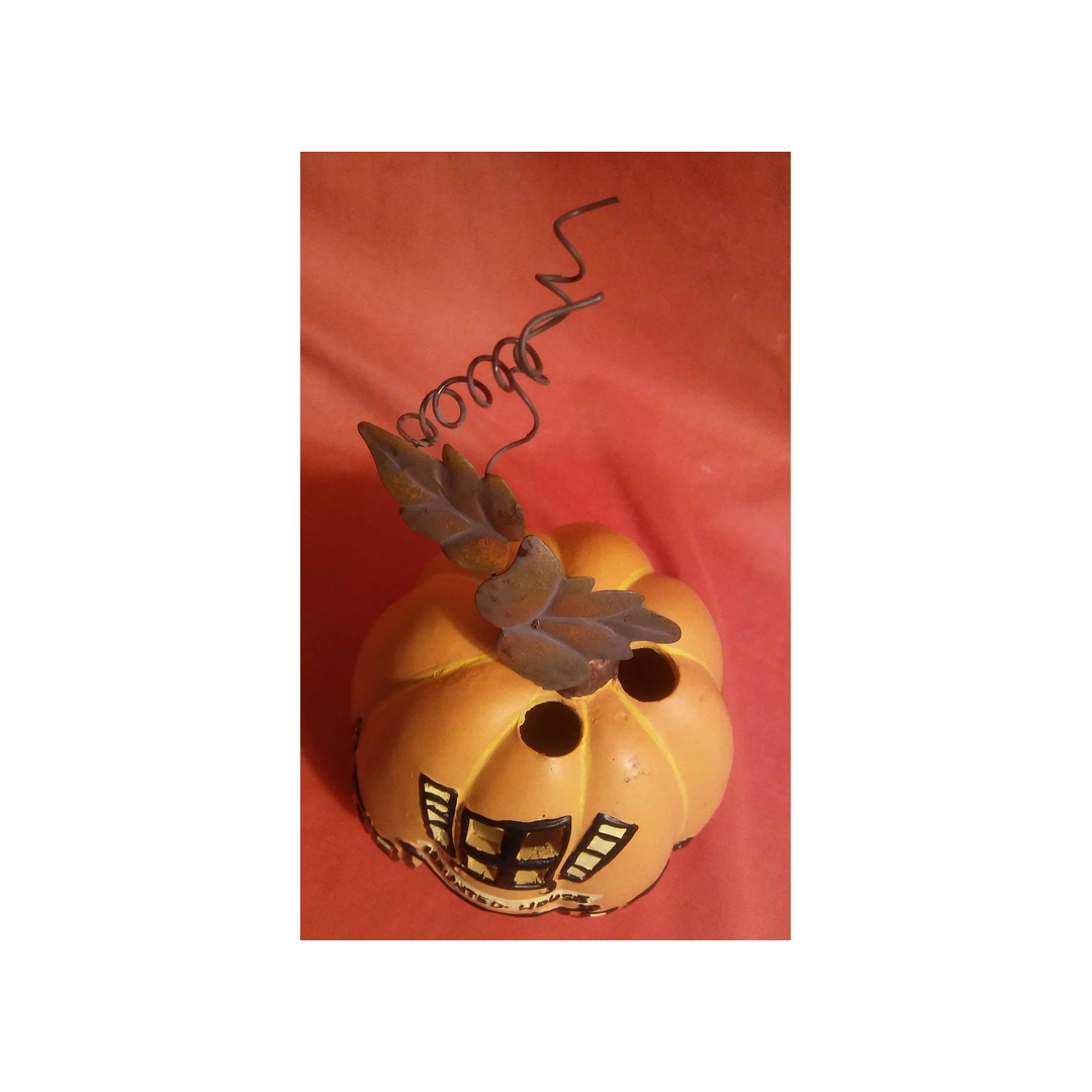 HAUNTED HOUSE PUMPKIN VOTIVE HOLDER