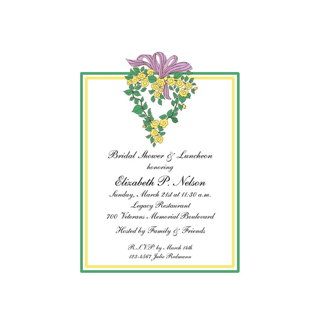HEART-SHAPED FLORAL CUSTOM INVITATION