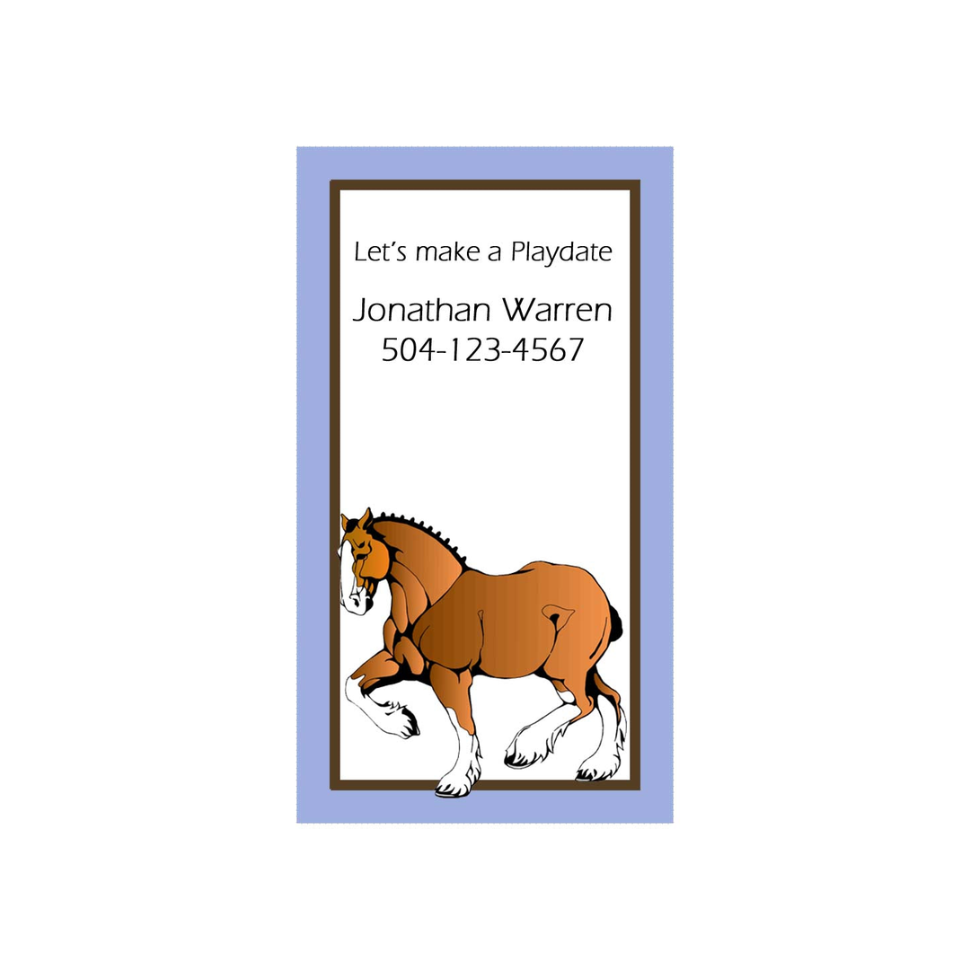 HORSE PERSONALIZED GIFT OR CALLING CARDS