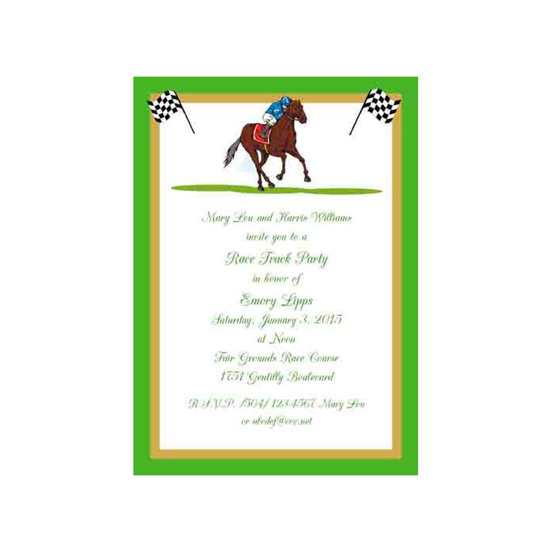 HORSE RACING CUSTOM INVITATION