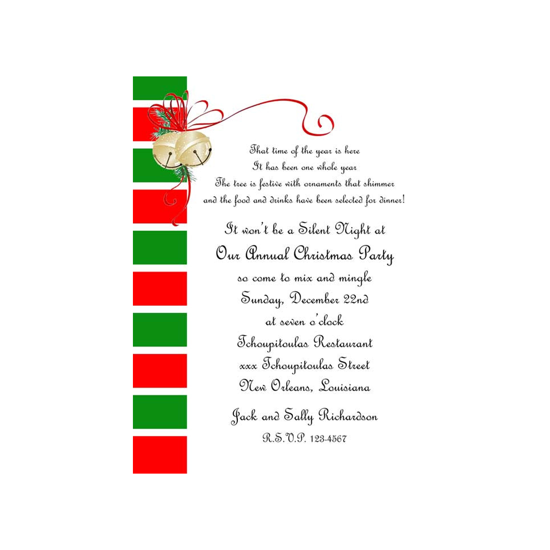 JINGLE BELLS CUSTOM INVITATION