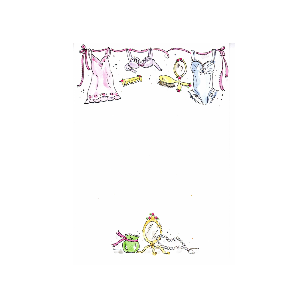 LINGERIE HANGING - BLANK INVITATION