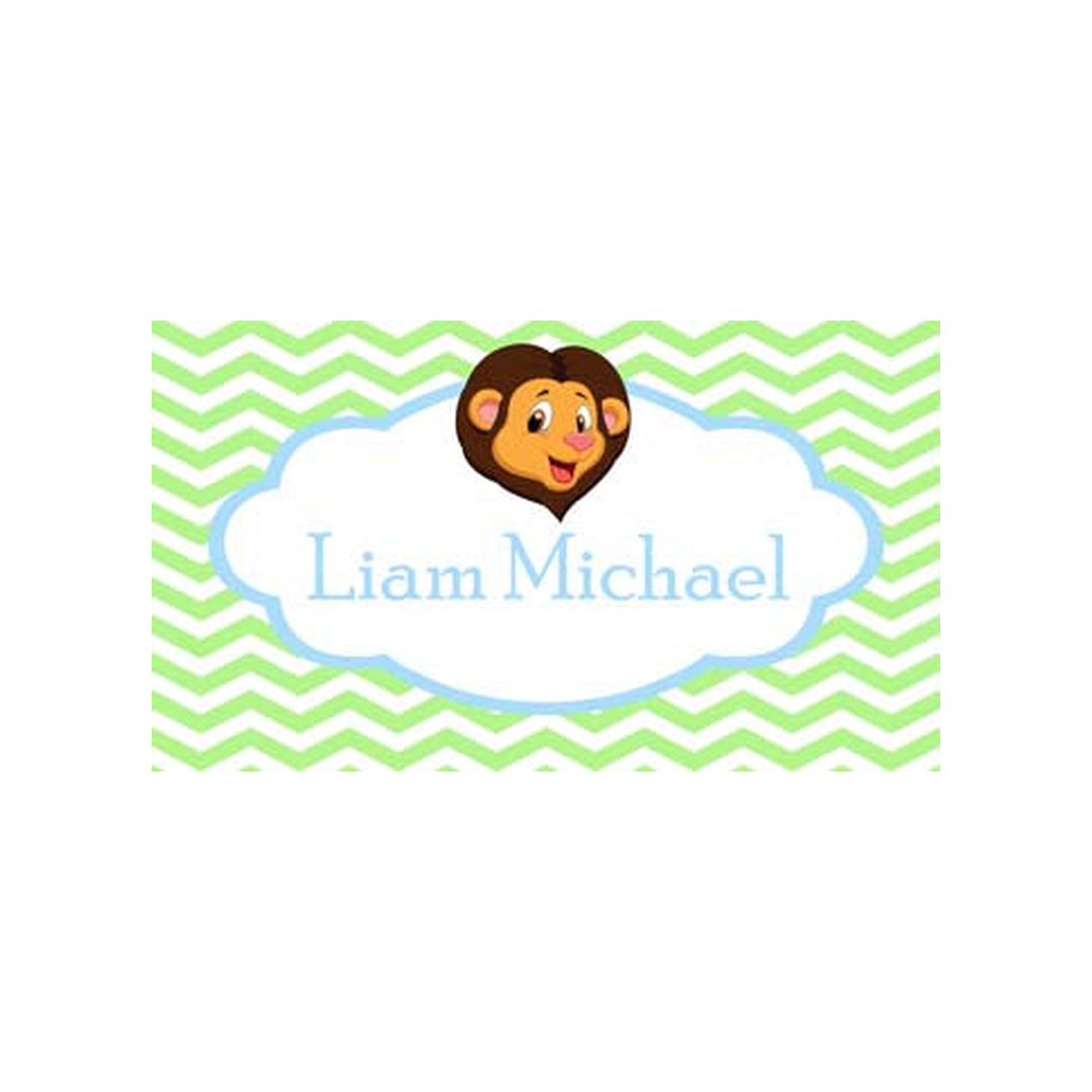 LION HEAD CHEVRON BACKGROUND PERSONALIZED GIFT OR CALLING CARDS