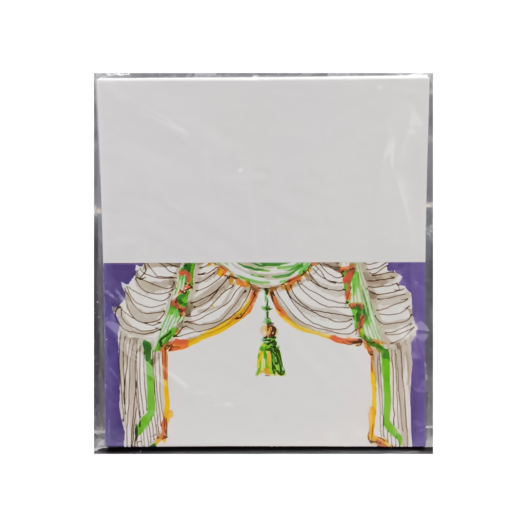 MARDI GRAS CURTAINS PLACE CARDS