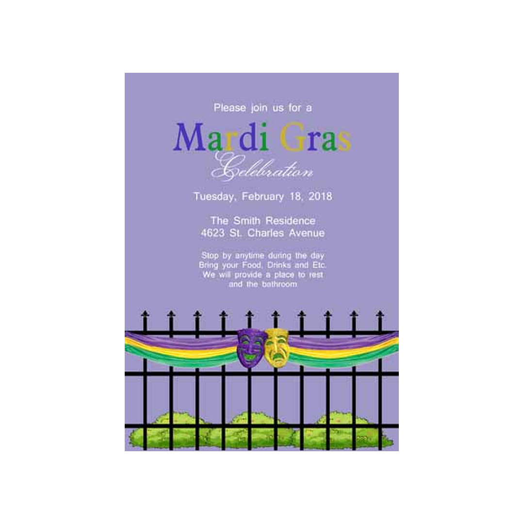 MG IRON FENCE CUSTOM INVITATION