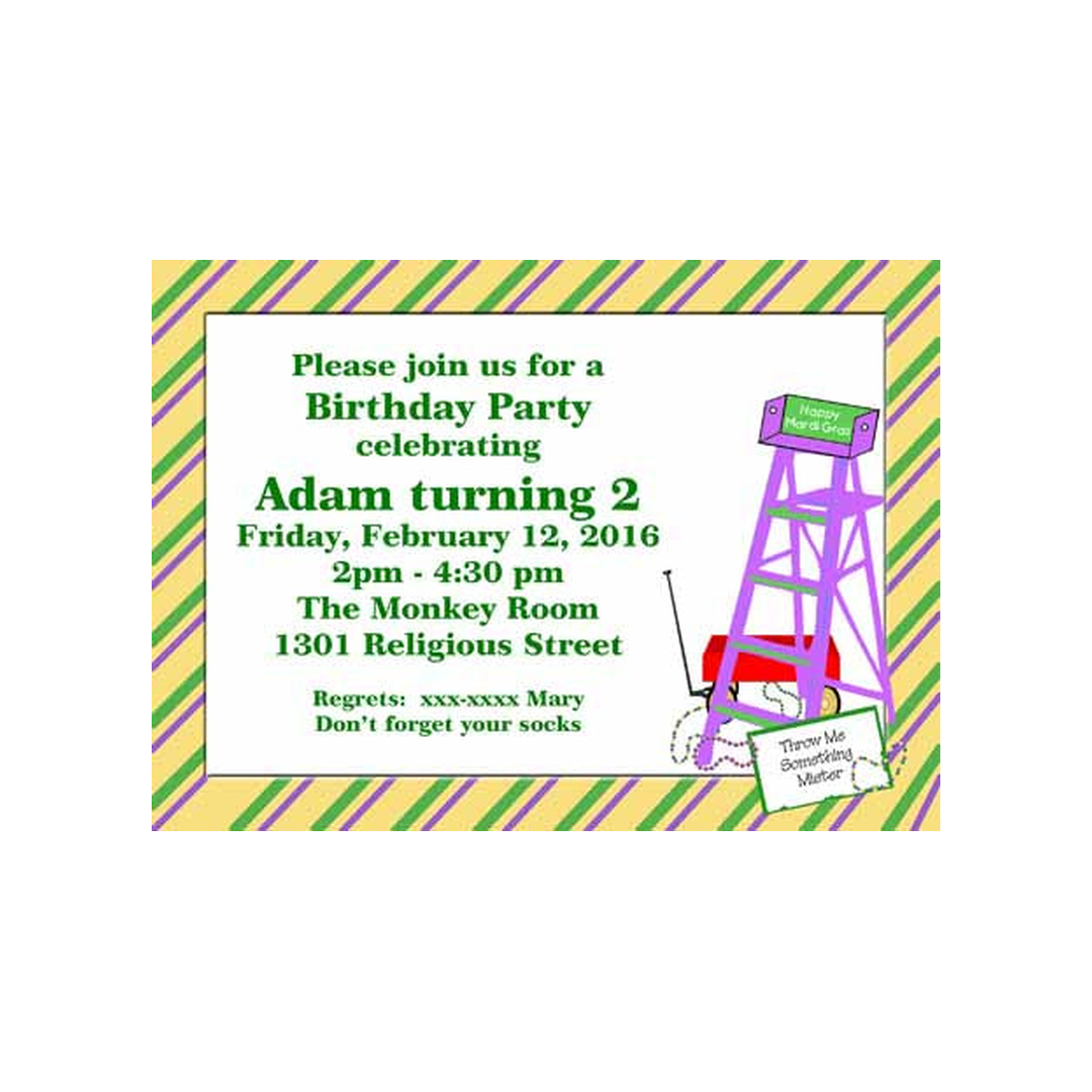 MG LADDER AND WAGON CUSTOM INVITATION