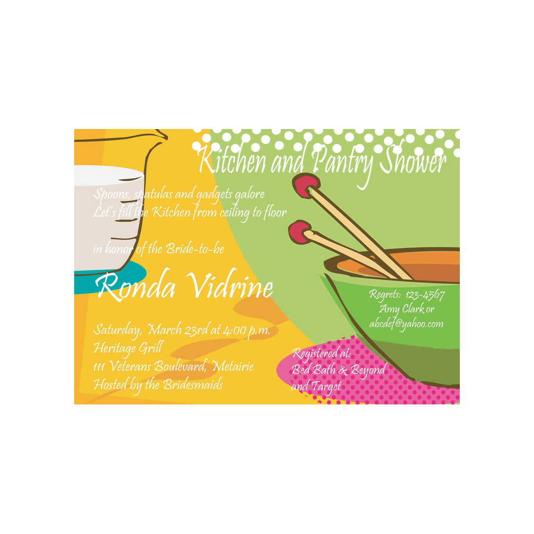 MIXING BOWL CUSTOM INVITATION