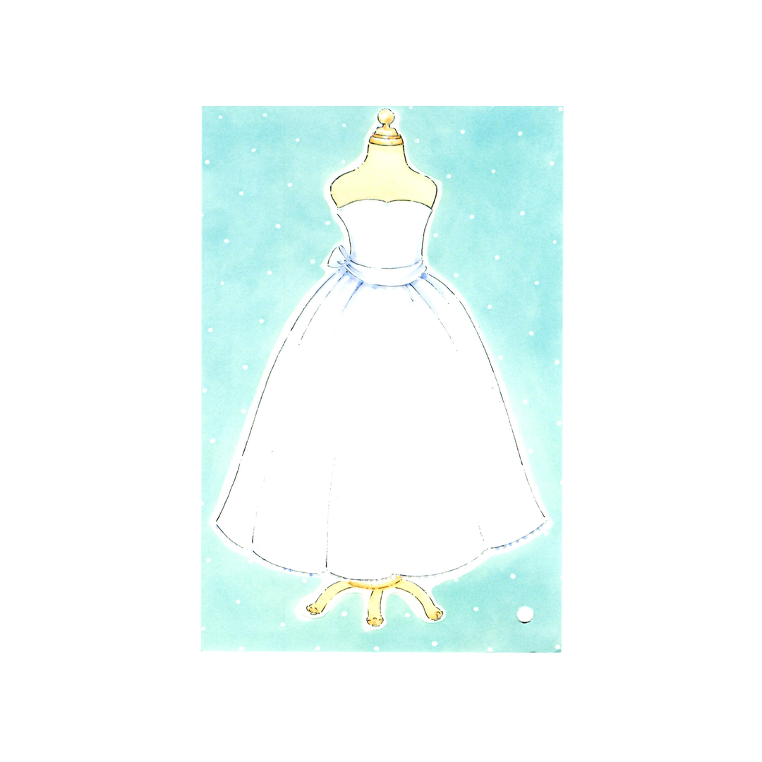 MODERN BRIDE MANNEQUIN - BLANK STOCK INVITATION