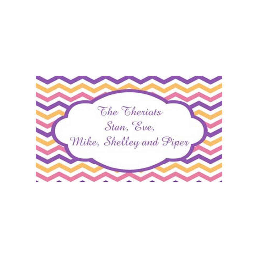 MULTI-COLOR CHEVRON PATTERN PERSONALIZED GIFT OR CALLING CARDS
